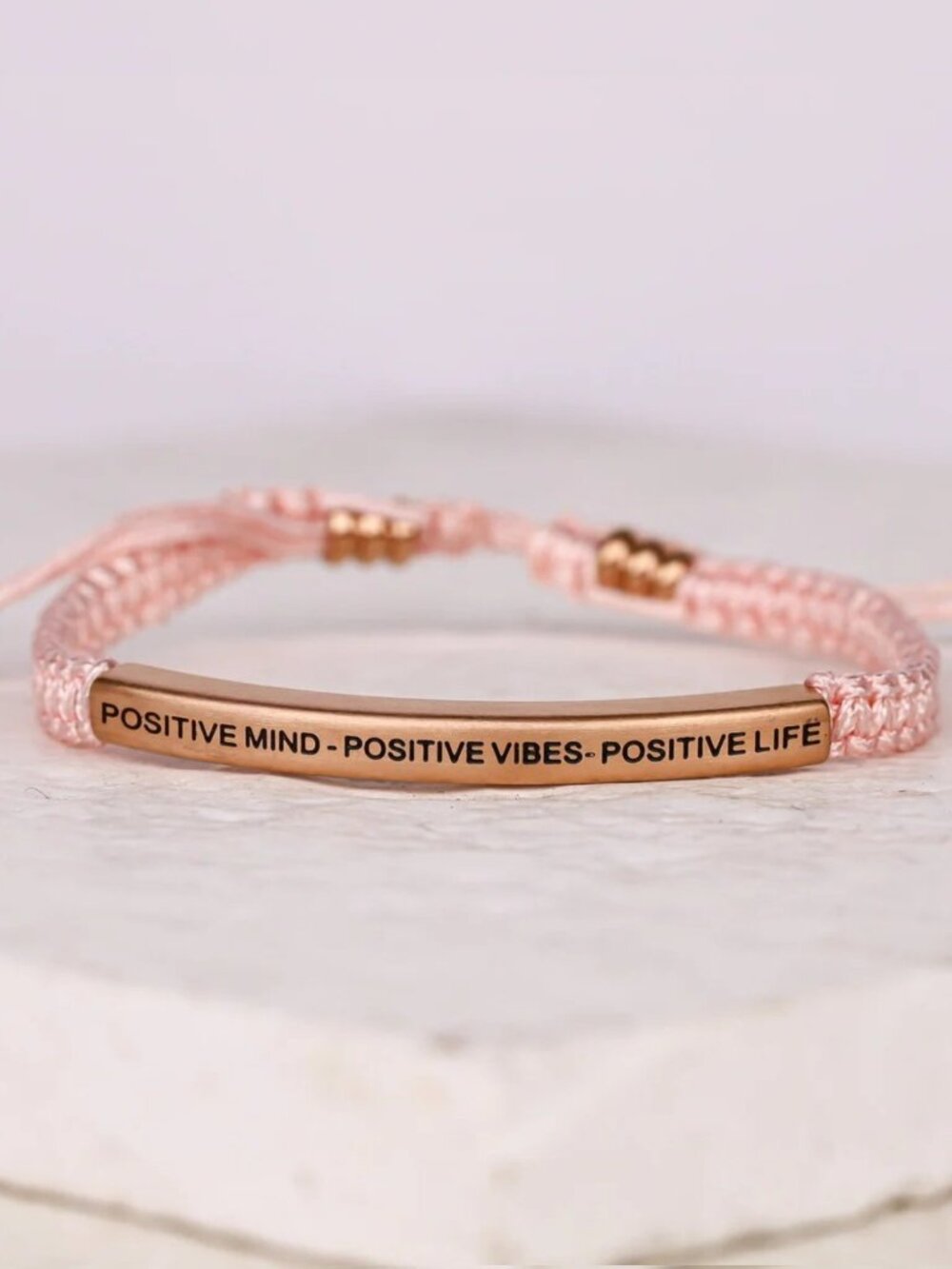 Inspiration Co “Positive Mind, Positive Vibes, Positive Life” PINK Nylon / NIB